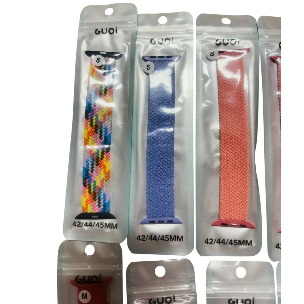 GUOI Nylon Sport Loop Watch Band for Apple Watch‎ 42 44 45mm Multiple Colors